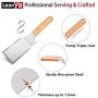 Leonyo Metal Turner Spatula Set of 2, Stainless Steel Griddle Hamburger Turner Spatula for Flat Top Teppanyaki BBQ Cooking, Grill Accessories Replacement Tools, Heavy Duty & Commercial Grade