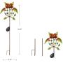 TAKE ME Garden Solar Lights Outdoor,Solar Powered Stake Lights - Metal OWL LED Decorative Garden Lights for Walkway,Pathway,Yard,Lawn (Green)