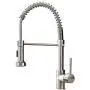 OWOFAN Kitchen Faucets Low Lead Commercial Solid Brass Single Handle Single Lever Pull Down Sprayer Spring Kitchen Sink Faucet, Brushed Nickel OWOFAN Kitchen Faucets Low Lead Commercial Solid Brass Single Handle Single Lever Pull Down Sprayer Spring Kitchen Sink Faucet, Brushed Nickel