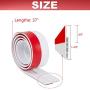 Suptikes 2 Pack Door Draft Stopper，Door Sweep for Exterior & Interior Doors,Door Bottom Seal Dust and Noise Insulation Weather Stripping Draft Guard Insulator, 1-4/5'' W x 37'' L,White