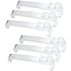 cuteLEC Valance Clips 3-1/4inch 6 PCS Clear Plastic for Window Faux Wood Blinds Parts,Accessory,Components