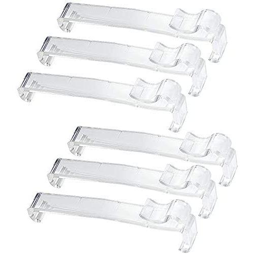 cuteLEC Valance Clips 3-1/4inch 6 PCS Clear Plastic for Window Faux Wood Blinds Parts,Accessory,Components