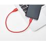 Amazon Basics Double Braided Nylon USB-C to USB-A 2.0 Fast Charging Cable, 3A - 1-Foot, Red