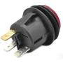 BONATECH 12V 20A Round Toggle Switches Power Metal Push Button Toggle Switch Socket Plug Latching Black Shell On-Off Control for Car Truck Race Cars RV