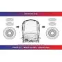 (Front Kit)(High-End) 2 Cross-Drilled Disc Brake Rotors + 4 Semi-Metallic Pads(Fits:- Ram 1500)(5lug)