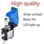 ESUPPORT Car Blue Cover Blue LED Light Rocker Toggle Switch SPST ON Off Pack of 5
