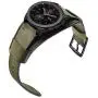 Leotop Compatible with Samsung Galaxy Watch 42mm/Galaxy Watch 3 41mm/Active 40mm/Active 2 40mm 44mm/Gear S2 Classic Bands 20mm Replacement Genuine Leather Cuff Strap with Metal Buckle Men Women (Green)
