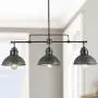 LOG BARN Pendant Lighting for Kitchen Island, Black Chandelier in Brushed Antique Dark Metal Finish, Industrial Linear Ceiling Fixture Hanging for Dining Rooms, Pool Tables LOG BARN Pendant Lighting for Kitchen Island, Black Chandelier in Brushed Antique Dark Metal Finish, Industrial Linear Ceiling Fixture Hanging for Dining Rooms, Pool Tables