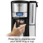 Hamilton Beach (47950) Coffee Maker with 12 Cup Capacity & Internal Storage Coffee Pot, Brewstation, Black/Stainless Steel