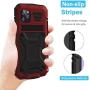 HongXingHai for iPhone 11 Case, Dustproof Shockproof Anti-Scratched Built-in Screen Protector Aluminum Metal Kickstand Military Grade Drop Test Rugged Durable Cover Case