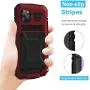 HongXingHai for iPhone 11 Case, Dustproof Shockproof Anti-Scratched Built-in Screen Protector Aluminum Metal Kickstand Military Grade Drop Test Rugged Durable Cover Case