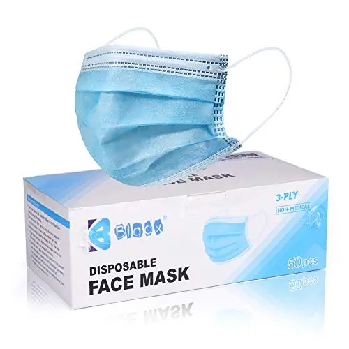 Bigox Face Mask Disposable Earloop Blue 50Pcs Bigox Face Mask Disposable Earloop Blue 50Pcs