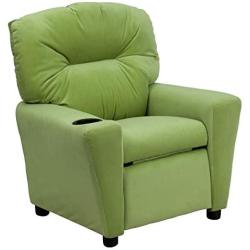 Flash Furniture Contemporary Avocado Microfiber Kids Recliner with Cup Holder