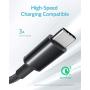 USB Type C Cable, Anker [3-Pack, 6 ft] Premium Nylon USB-C to USB-A Fast Charging Type C Cable, for Samsung Galaxy S10 / S9 / S8 / Note 8, LG V20 / G5 / G6 and More (Black)