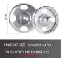 Sew-on Press Studs100 Sets Metal Copper Snap Fastener Buttons Press Button for Sewing Clothing, Silvery, (0.47IN)