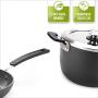 GreenPan Levels Stackable Hard Anodized Ceramic Nonstick, Cookware Pots and Pans Set, 11 Piece, Black