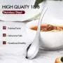 HIWARE Thick Heavy-Weight Soup Spoons, Stainless Steel Soup Spoons, Table Spoons, Set of 4