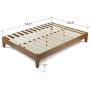 ZINUS Alexis Deluxe Wood Platform Bed Frame / Solid Wood Foundation / No Box Spring Needed / Wood Slat Support / Easy Assembly, Rustic Pine, Full