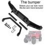 Demeras Rc Rear Bumper Aluminium Alloy Rc Front Bumper Guard Spare Upgrade Parts for RGT 1/10 Truck Overland Rock Cruiser EX86100