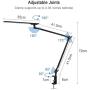 PHIVE LED Desk Lamp, Architect Clamp on Desk Light, Eye-Caring Metal Swing Arm Drafting Table Lamp, Dimmable, 4 Color Modes - Great for Workbench, Office, Task, Reading, Drawing (Upgraded Version)