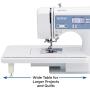 Brother XR9550PRW Sewing and Quilting Machine, Project Runway, 165 Built-in Stitches, LCD Display, Wide Table, 8 Included Feet