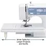 Brother XR9550PRW Sewing and Quilting Machine, Project Runway, 165 Built-in Stitches, LCD Display, Wide Table, 8 Included Feet Brother XR9550PRW Sewing and Quilting Machine, Project Runway, 165 Built-in Stitches, LCD Display, Wide Table, 8 Included Feet
