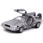Back to The Future Part II 1:24 Time Machine Die-cast Car Light Up Feature, Toys for Kids and Adults