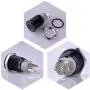 Ulincos Momentary Push Button Switch U16F1 1NO1NC Black Metal Shell with White LED Ring Suitable for 16mm 5/8'' Mounting Hole (White) Ulincos Momentary Push Button Switch U16F1 1NO1NC Black Metal Shell with White LED Ring Suitable for 16mm 5/8'' Mounting Hole (White)