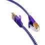 Tera Grand - 3FT - CAT7 10 Gigabit Ethernet Ultra Flat Patch Cable for Modem Router LAN Network - Braided Jacket, Gold Plated Shielded RJ45 Connectors, Faster Than CAT6a CAT6 CAT5e, Purple & Blue Tera Grand - 3FT - CAT7 10 Gigabit Ethernet Ultra Flat Patch Cable for Modem Router LAN Network - Braided Jacket, Gold Plated Shielded RJ45 Connectors, Faster Than CAT6a CAT6 CAT5e, Purple & Blue