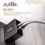 zutBe USB-C PD and USB-A QC 3.0, 48W Foldable Travel Charger for iPhone 12, 11, X, iPad Pro, Pixel, Samsung Galaxy S10, S20, Tab, Switch [Be Charitable, Powerful, Safe, Compatible, Confident]