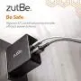 zutBe USB-C PD and USB-A QC 3.0, 48W Foldable Travel Charger for iPhone 12, 11, X, iPad Pro, Pixel, Samsung Galaxy S10, S20, Tab, Switch [Be Charitable, Powerful, Safe, Compatible, Confident]