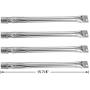 YIHAM KB846 Gas Grill Burner Replacement Parts for Charmglow 810-7400-S, 810-7420-S, 810-7440-S, 810-7600-S, Brinkmann Pro Series, Uniflame Barbecue Grills, 15 7/8 inch, Stainless Steel, Set of 4