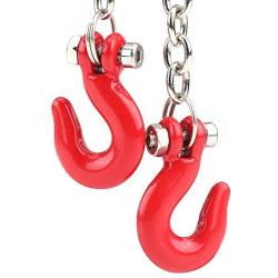 Metal RC Trailer Tow Hooks, Metal RC Trailer Tow Hooks Part Accessories Tow Hook Trailer Chain Kit RC Crawler with Chain for SCX10 D90 1:10 RC Crawler Climbing Car