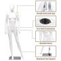 Giantex 5.8 FT Female Mannequin Adjustable Detachable Manikin with Metal Stand Plastic Full Body, White