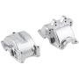 JVSISM 2Pcs Aluminum Front and Rear Gear Box Set for WLtoys 1/18 RC Car A959 A959B A969 A969-B A979 K929 Upgrade Parts Silver