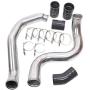 Turbo Intercooler kit Pipe Boot for Ford 6.0L CAC Intercooler Pipe Boot kit 03-07 Tube Powerstroke for Ford F250 F350 F450 F550 (Silver&Black)