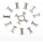 TecUnite Screw Post Metal Chicago Screws Binding Screw Leather Screw Nail Rivet Button Solid Belt Tack Screw, 1/4, 3/8 and 1/2 Inch, Silvery (75)