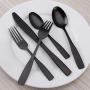 Matte Black Silverware Set, 20-Piece Stainless Steel Flatware Set, Tableware Cutlery Set Service for 4, Utensils for Kitchens, Dishwasher Safe Matte Black Silverware Set, 20-Piece Stainless Steel Flatware Set, Tableware Cutlery Set Service for 4, Utensils for Kitchens, Dishwasher Safe
