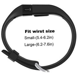 Sophili Bands Compatible for Charge Hr, Silicone Replacement Small Large with Metal Buckle Fitness Wristband Strap for Fitbit Charge HR / HR1(Black/S)