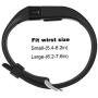Sophili Bands Compatible for Charge Hr, Silicone Replacement Small Large with Metal Buckle Fitness Wristband Strap for Fitbit Charge HR / HR1(Black/S)