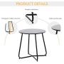 Grand patio Round Metal Side/End Table, Steel Patio Coffee Table for Bistro, Porch, Weather Resistant Outside Table Small (Black)