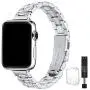 STIROLL Thin Replacement Band Compatible for Apple Watch 38mm 40mm 42mm 44mm, Stainless Steel Metal Wristband Women Men for iWatch SE Series 6/5/4/3/2/1 (Silver, 38mm/40mm) STIROLL Thin Replacement Band Compatible for Apple Watch 38mm 40mm 42mm 44mm, Stainless Steel Metal Wristband Women Men for iWatch SE Series 6/5/4/3/2/1 (Silver, 38mm/40mm)
