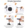 Cell Phone Stand,Angle Height Adjustable LISEN Cell Phone Stand for Desk,Thick Case Friendly Phone Holder Stand for Desk, Compatible with All Mobile Phones-White