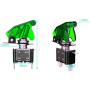Gebildet 3pcs Rocker Toggle Switch LED Illuminated Green, with Waterproof Boot Cap Cover, 20A 12V-24VDC, 3 Pin SPST ON/Off Switch with Metal Bat, Used for Car Auto Truck Boat
