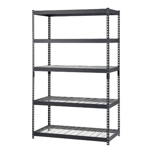 Edsal TRK-482478W5 Black Steel Shelving, 78'' Height x 48'' Width x 24'' Depth Edsal TRK-482478W5 Black Steel Shelving, 78'' Height x 48'' Width x 24'' Depth