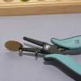 The Beadsmith 1.5mm Metal Hole Punch Pliers, with Gauge Guard to create clean holes, free of indents, ideal for 1.3mm rivets, cold connection, 22 gauge Sheet Metal or thinner, NOT INTENDED FOR THICKER METAL
