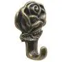 Rose Shape Push Pin Hangers Wall Hooks (24 - Pack， Antique Brass)