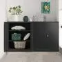 Steel Storage Cabinet with Doors, INVIE Lockable Metal Cabinet with 2 Adjustable Shelves Great for Garage, Kitchen Pantry, Office, Patio and Laundry Room(Black) Steel Storage Cabinet with Doors, INVIE Lockable Metal Cabinet with 2 Adjustable Shelves Great for Garage, Kitchen Pantry, Office, Patio and Laundry Room(Black)
