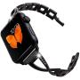 for Apple Watch 42mm 44mm Accessories Bands, Huishang Stainless Steel Band iWatch Wrist Straps with Crystal Rhinestone Diamond for Apple Watch Series 4 3 2 1 Edition Version (Metal Black 42 44mm)