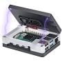 iUniker Raspberry Pi 4 Case, Pi 4 Case with Dual Fan Rpi4 Case with Cooling Fan with Raspberry Pi Heatsink, Simple Magnetic Removable Case for Pi 4 Model B/ 4B (Clear New)